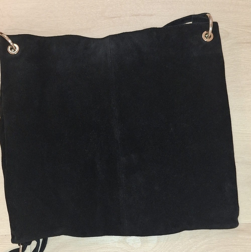 Zara Black Suede Shoulder Bag